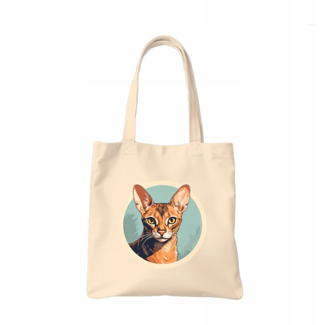 TORBA shopper "Abyssinian cat" Bawełniana