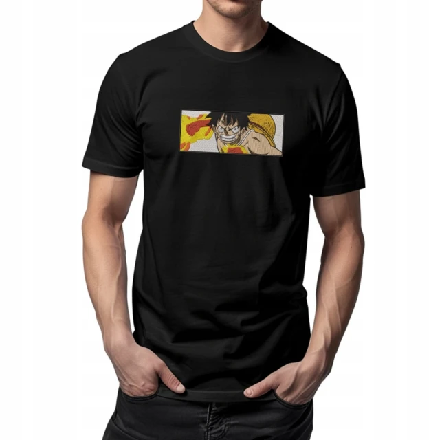 Koszulka z haftem - anime Luffy (One Piece)