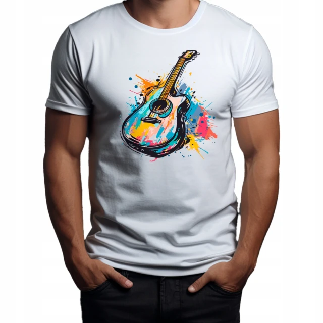 Koszulka Nowoczesna T-Shirt ''Gitara'' Bawełna