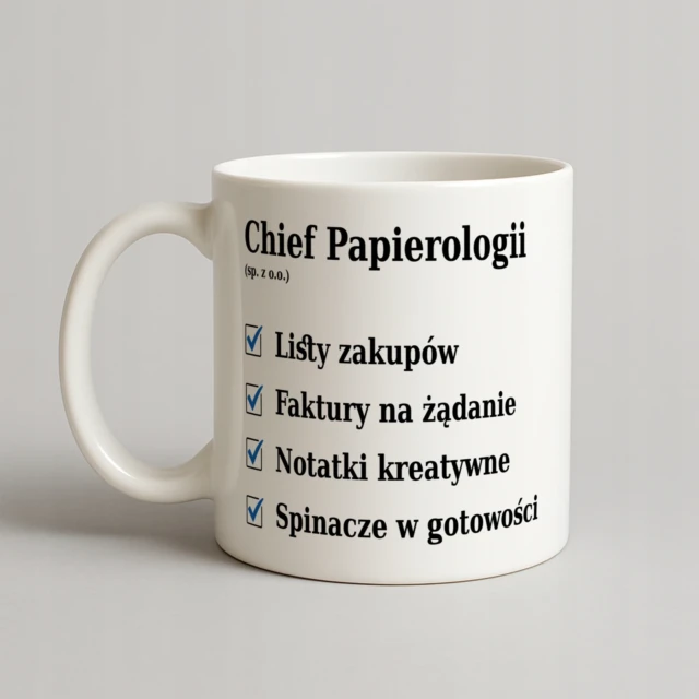 Kubek Chief Papierologii (sp. z o.o.) - prezent dla taty lub dziadka