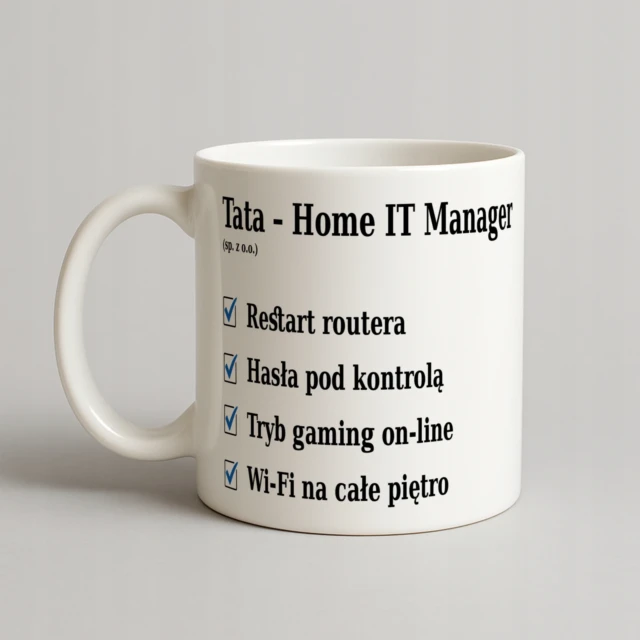 Kubek Tata - Home IT Manager (sp. z o.o.) - prezent dla taty i dziadka