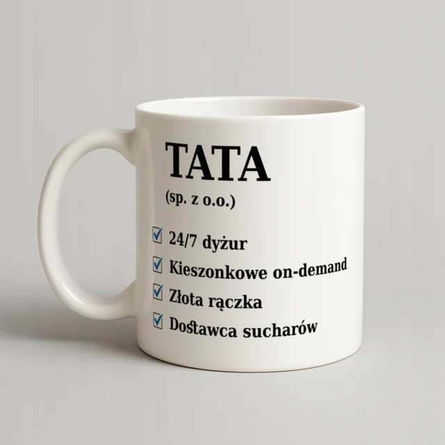 Kubek TATA (sp. z o.o.) - idealny prezent dla taty i dziadka