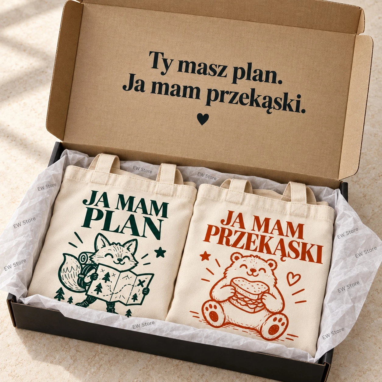 Plan i przekąski — zestaw dwóch toreb